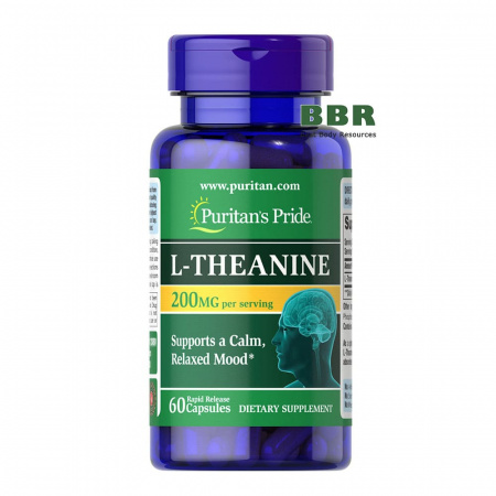 L-Theanine 200mg Per Serving 60 Caps, Puritans Pride