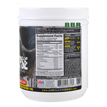 Muscle Maxx Apocalypse Pre-Workout 320g, ALLMAX Nutrition