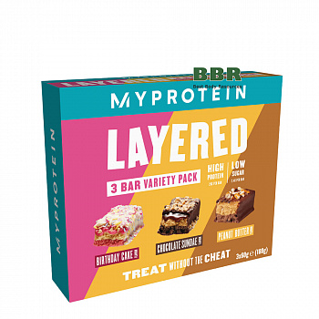 Layered Protein 3 Bars Variety Pack 3x60g, MyProtein