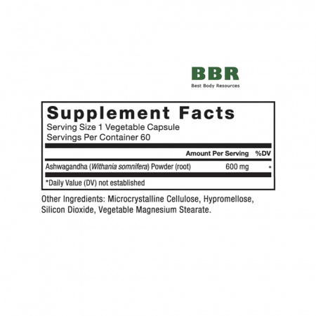 Ashwagandha 600mg 60 Veg Caps, Force Factor