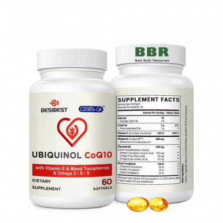 Ubiquinol CoQ10 600mg 60 Softgels, Besibest