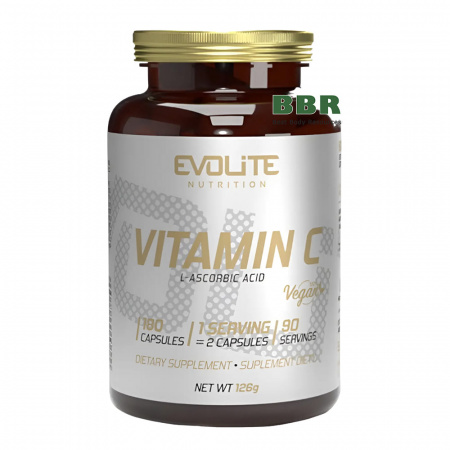 Vitamin C 500mg 180 Caps, Evolite Nutrition