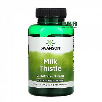 Milk Thistle Features 80% Silymarin 120 Caps, Swanson