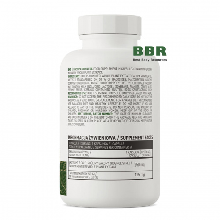 Bacopa Monnieri Extract 250mg 90 Caps, OstroVit