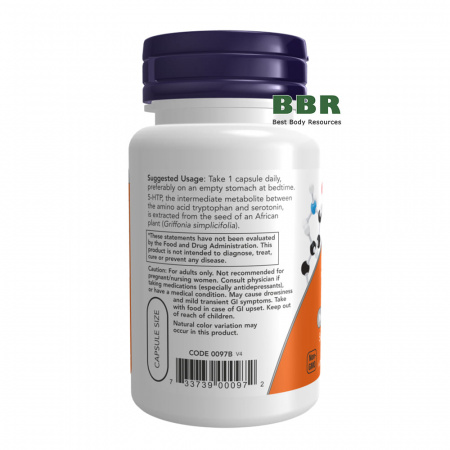 5-HTP 50mg 30 Caps, NOW Foods