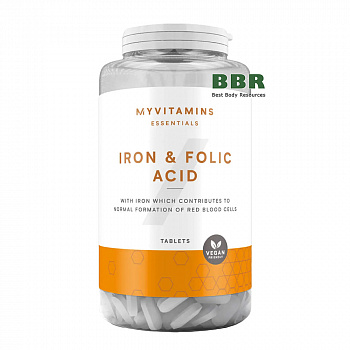 Iron & Folic Acid 90 Tabs, MyProtein