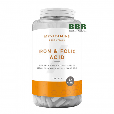 Iron & Folic Acid 90 Tabs, MyProtein Iron & Folic Acid 90 Tabs, MyProtein