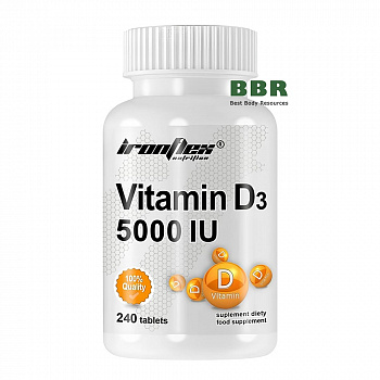 Vitamin D3 5000iu 240 Tabs, IronFlex