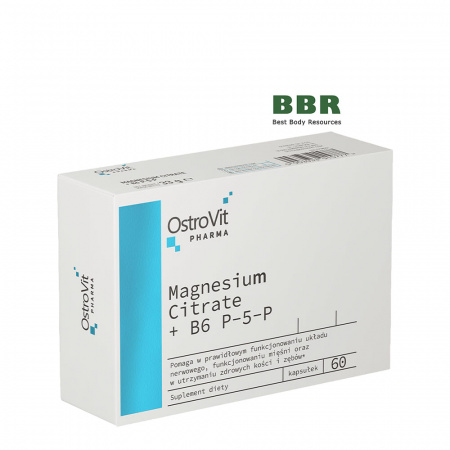 Magnesium Citrate + B6 P-5-P 60 Caps, OstroVit Pharma