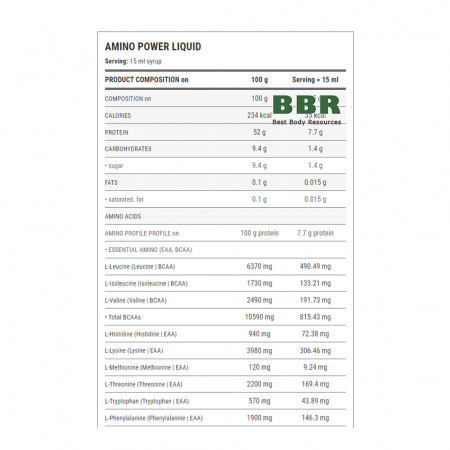 Amino Power Liquid 1000ml, Weider