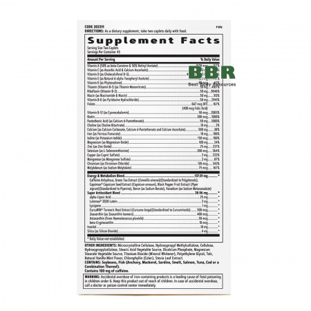 Womens Multivitamin Energy & Metabolism 90 Tabs, GNC Womens Multivitamin Energy & Metabolism 90 Tabs, GNC