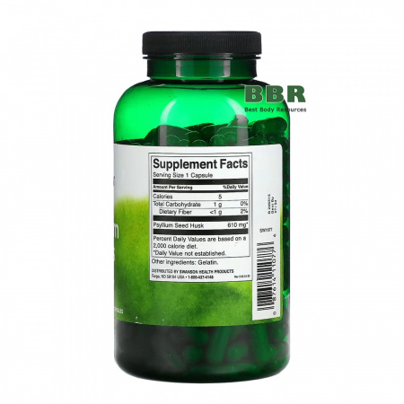 Psyllium Husk 610mg 300 Caps, Swanson