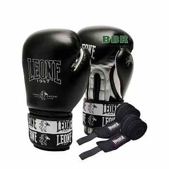Перчатки Боксерские GN208 ICONIC Black, Leone