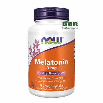 Melatonin 3mg 180 Caps, NOW Foods