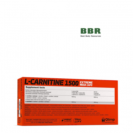 L-Carnitine 1500 Extreme Mega 120 Caps, Olimp
