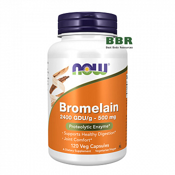 Bromelain 500mg 120 Veg Caps, NOW Foods