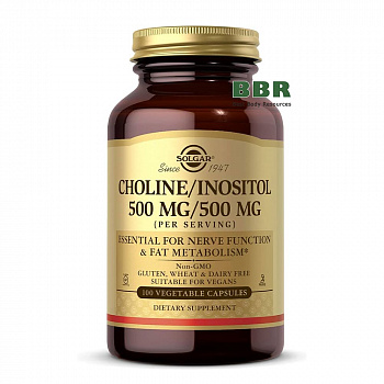 Choline Inositol 500mg 100 Veg Caps, Solgar