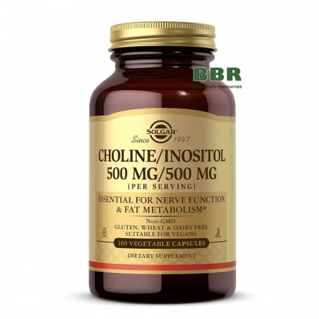 Choline Inositol 500mg 100 Veg Caps, Solgar