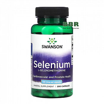 Selenium L-Selenomethionine 100mcg 200 Caps, Swanson