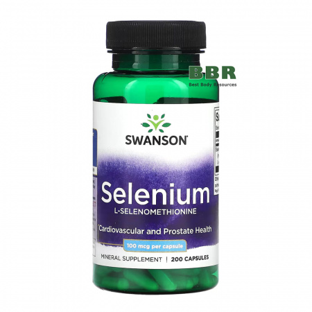 Selenium L-Selenomethionine 100mcg 200 Caps, Swanson