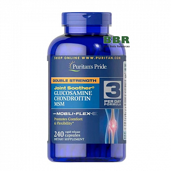 Double Strength Glucosamine, Chondroitin MSM 240 Caps, Puritans Pride