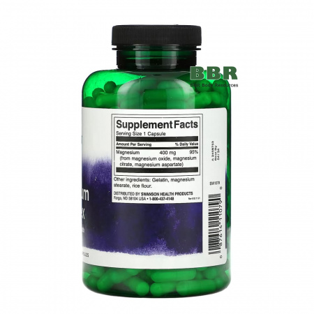 Triple Magnesium Complex 400mg 300 Caps, Swanson