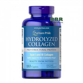 Hydrolyzed Collagen 1 and 3 Type 180 Tabs, Puritans Pride