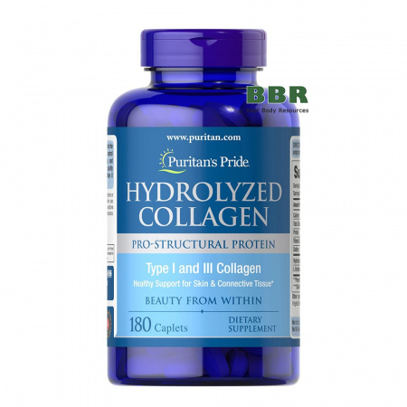 Hydrolyzed Collagen 1 and 3 Type 180 Tabs, Puritans Pride