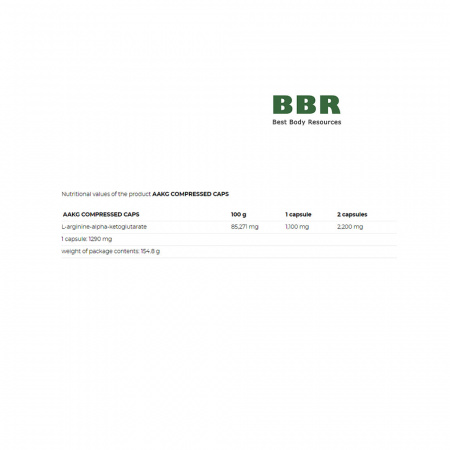 AAKG Compressed 1100mg 60 Caps, NUTREND