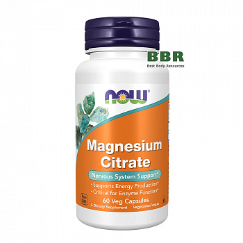 Magnesium Citrate 60 Veg Caps, NOW Foods