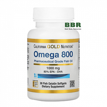 Omega 800 30 Fish Softgels, California GOLD Nutrition