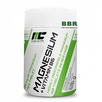 Magnesium + Vitamin B6 90 Tabs, MuscleCare
