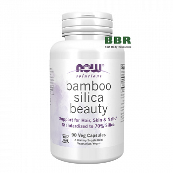 Bamboo Silica Beauty 90 Veg Caps, NOW Foods