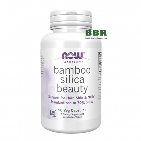 Bamboo Silica Beauty 90 Veg Caps, NOW Foods