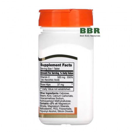 Vitamin C 500mg With Rose Hips 110 Tabs, 21st Century