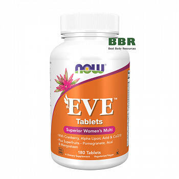 EVE Superior Womens Multi 180 Tabs, NOW Foods