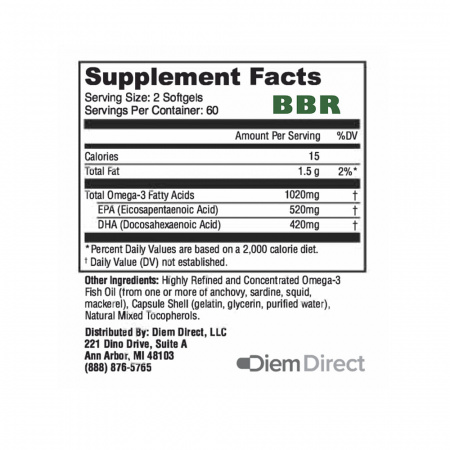 Clean Omega 3 120 Softgels, Omne Diem