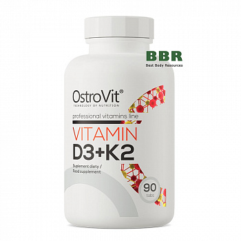 Vitamin D3 + K2 90 Tabs, OstroVit