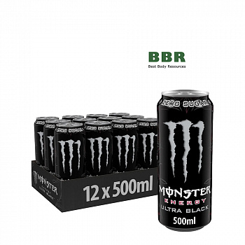 Monster Energy Ultra Black Zero Sugar 500ml, Monster