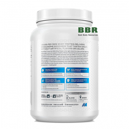 100% Grass-Fed Whey Protein 816g, MuscleTech