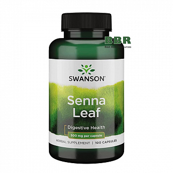 Senna Leaf 500mg 100 Caps, Swanson