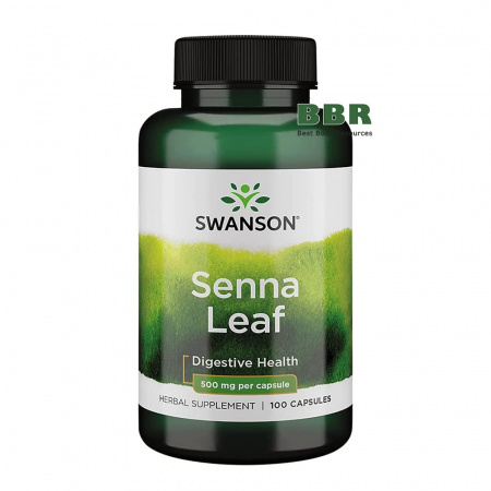 Senna Leaf 500mg 100 Caps, Swanson