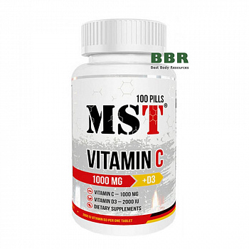 Vitamin C 1000mg + D3 100 Tabs, MST