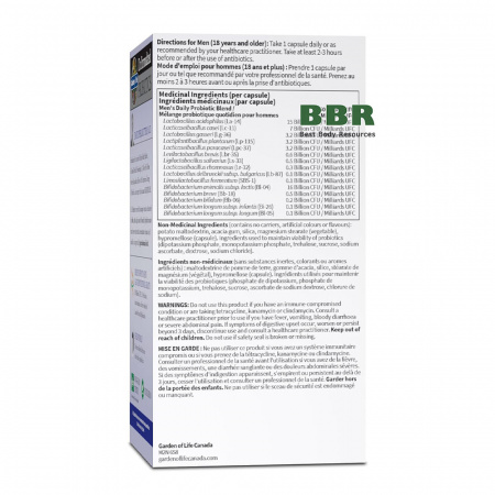 Dr Formulated Probiotics Once Daily Mens 50 Billion 30 Veg Caps, Garden of Life