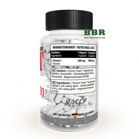 L-Tyrosine 1000 90 Caps, MST