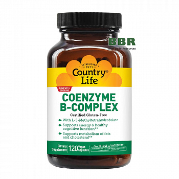 Coenzyme B-Complex 120 Veg Caps, Country Life