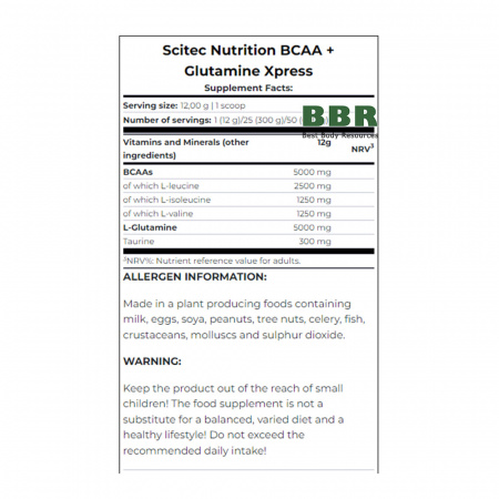 BCAA+Glutamine Xpress 12g, Scitec Nutrition BCAA+Glutamine Xpress 12g, Scitec Nutrition