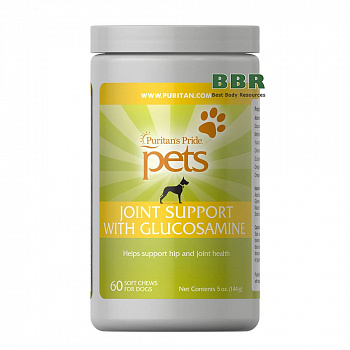 Joint Support For Dogs 60 Soft Chews, Puritans Pride