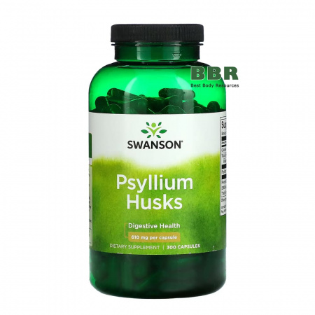 Psyllium Husk 610mg 300 Caps, Swanson