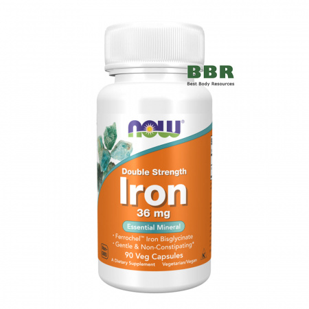 Iron 36mg 90 Veg Caps, NOW Foods